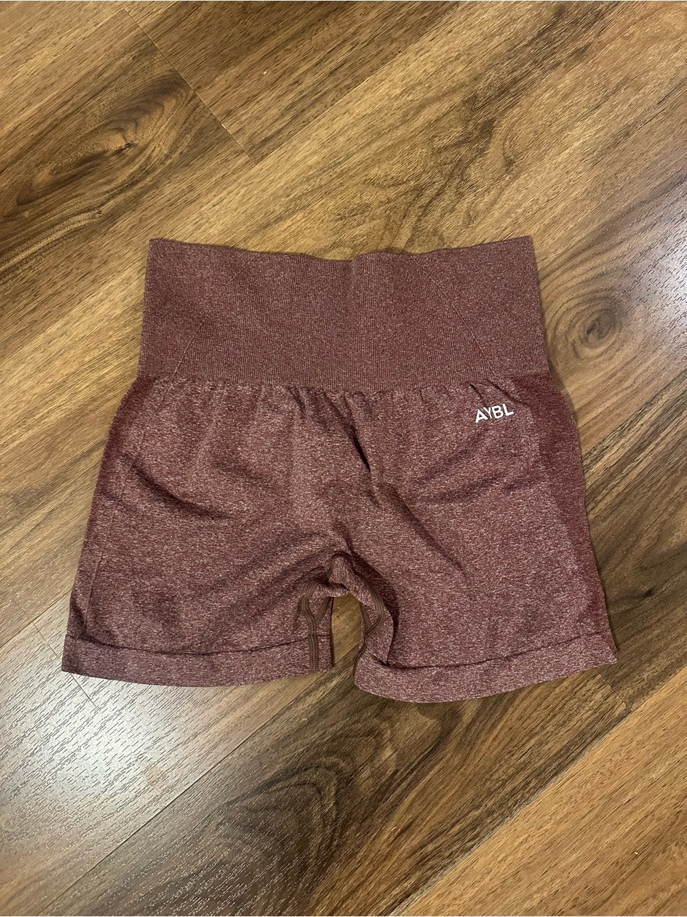 AYBL Maroon High-Waist Seamless Bike Shorts